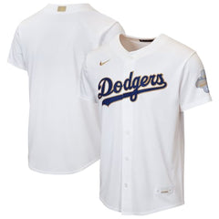 Youth Los Angeles Dodgers  Nike White 2026 Gold Collection Home Replica Jersey