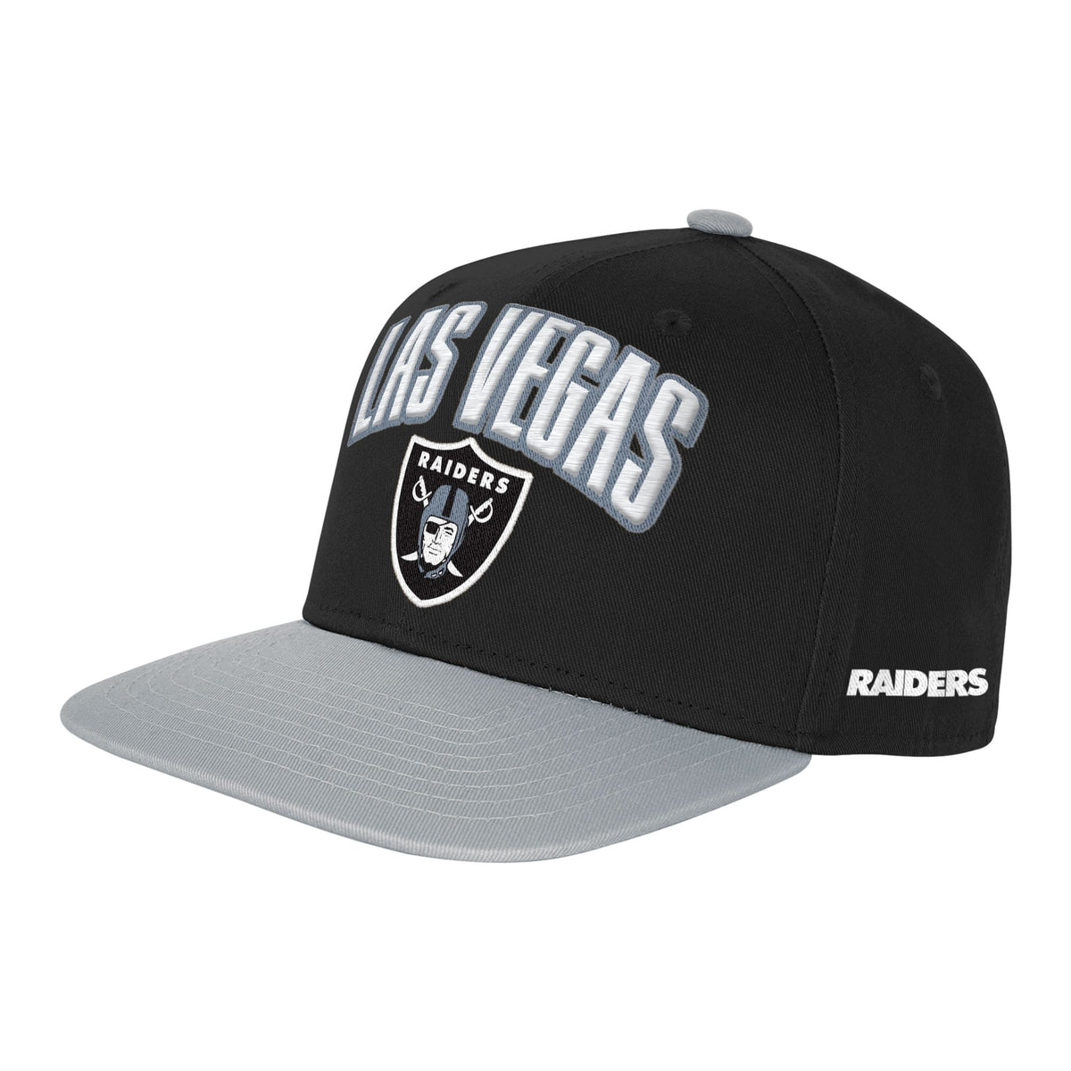 Youth Las Vegas Raiders  Outerstuff Black Essentials Snapback Hat