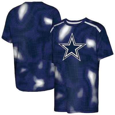 Youth Dallas Cowboys Outerstuff Navy End Zone Dri-Tek T-Shirt