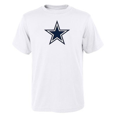 Youth Dallas Cowboys Outerstuff White Primary Logo T-Shirt