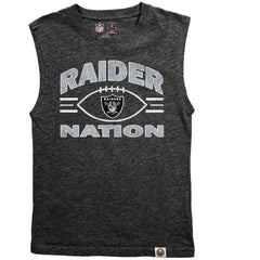 Youth Las Vegas Raiders  Wes & Willy Black Muscle Tank Top